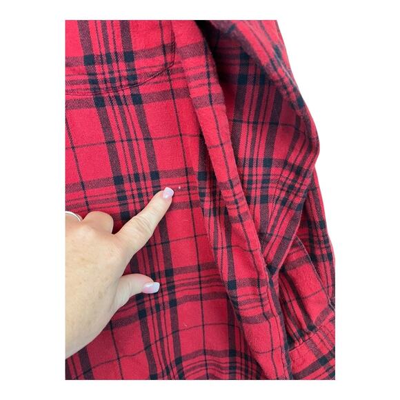 Mens Grunge Flannel Shirt Button Down Distressed Gorpcore Utility - Picture 2 of 4